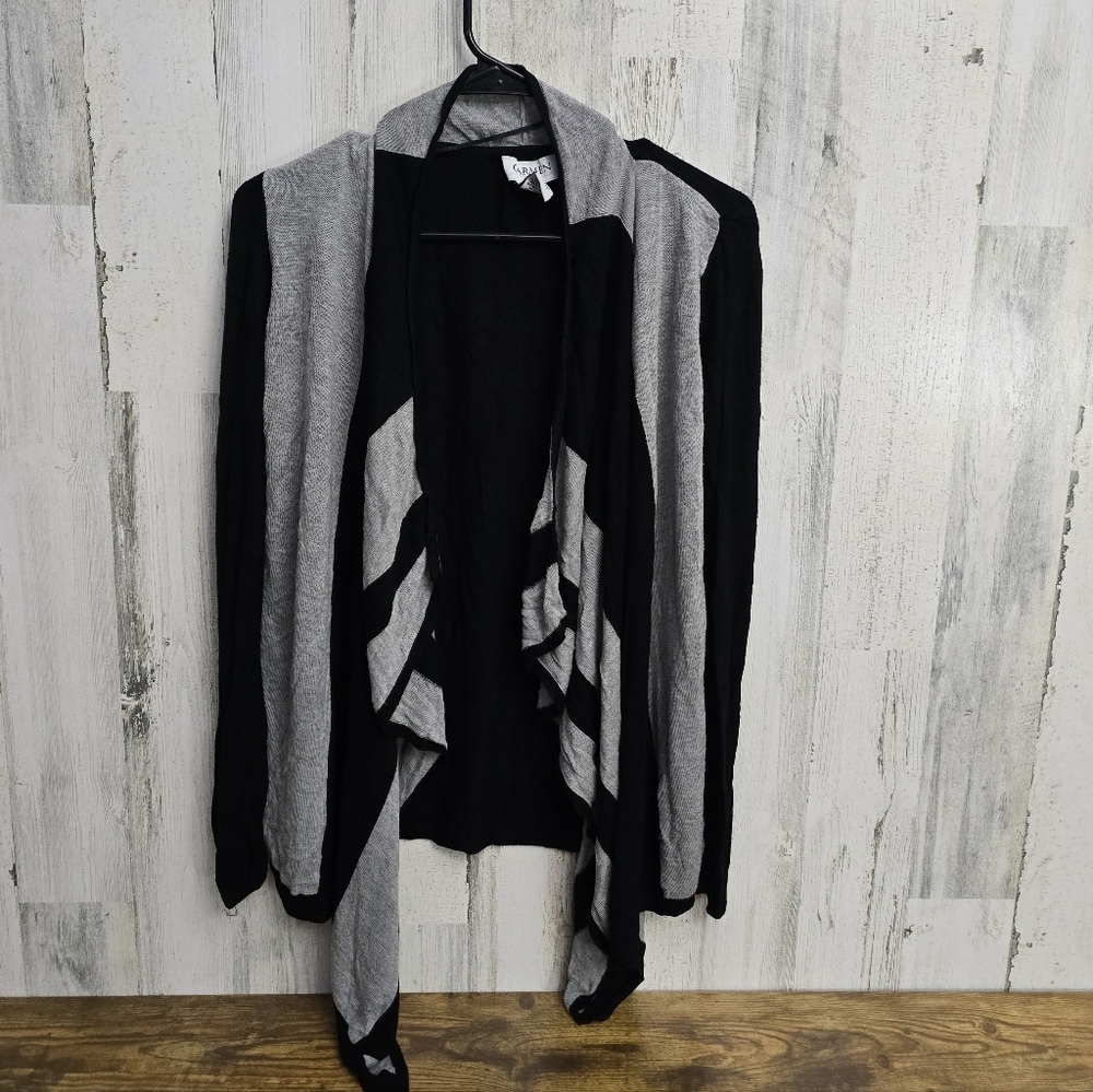 Carmen Gray and Black Cardigan Womens Size Medium